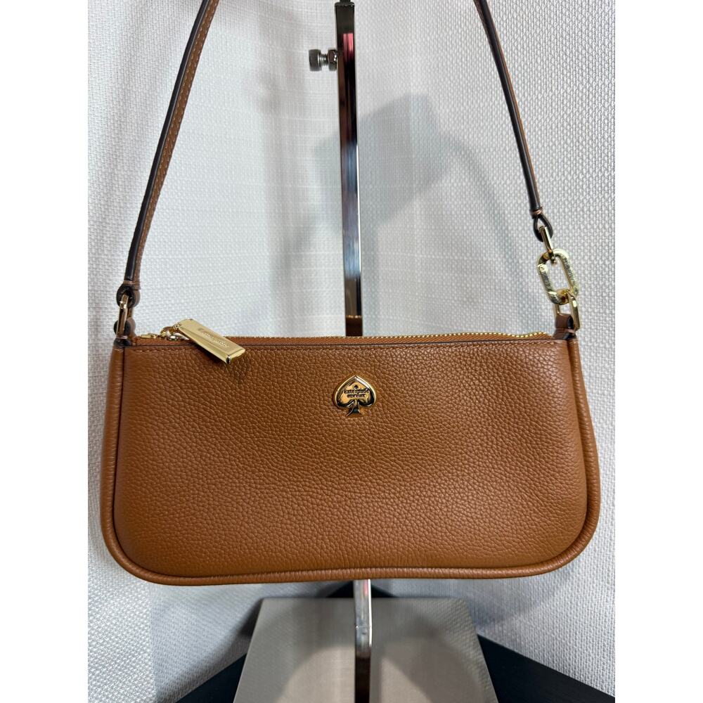 Kate Spade Hudson Mini Shoulder/Crossbody — Cognac Pebbled Leather